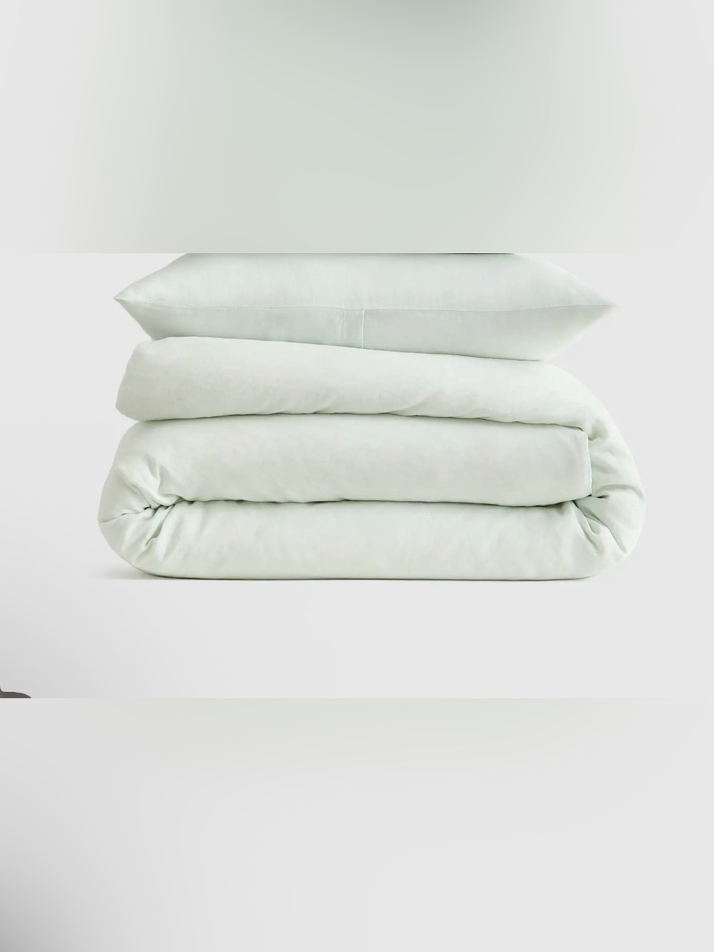 Quince NWOT European  linen Duvet Cover Set in Mint Twin Size 046